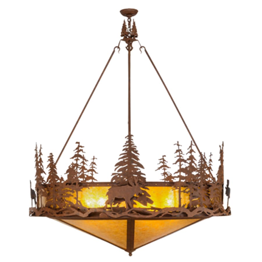 Meyda Tiffany Moose at Dusk 6 Light 54" Wide Pendant