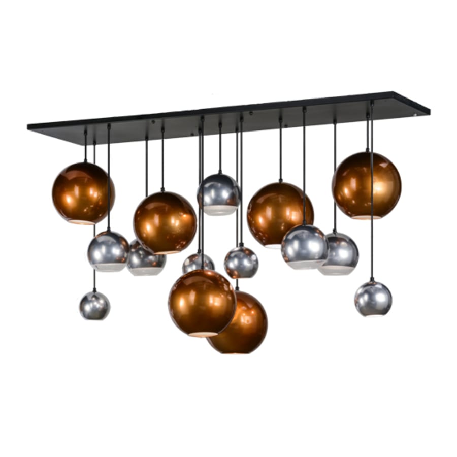 Meyda Tiffany Metalica 15 Light 25" Wide Abstract Multi Light Pendant