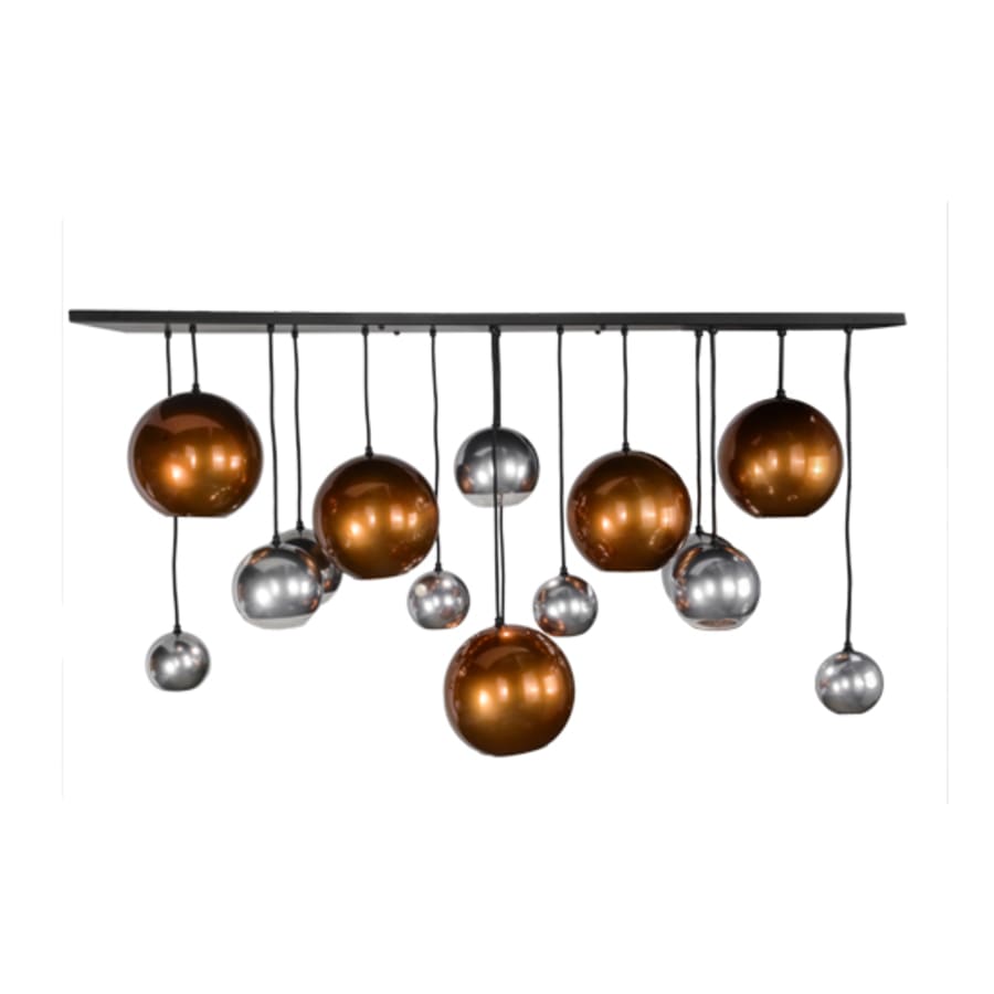 Meyda Tiffany Metalica 15 Light 25" Wide Abstract Multi Light Pendant