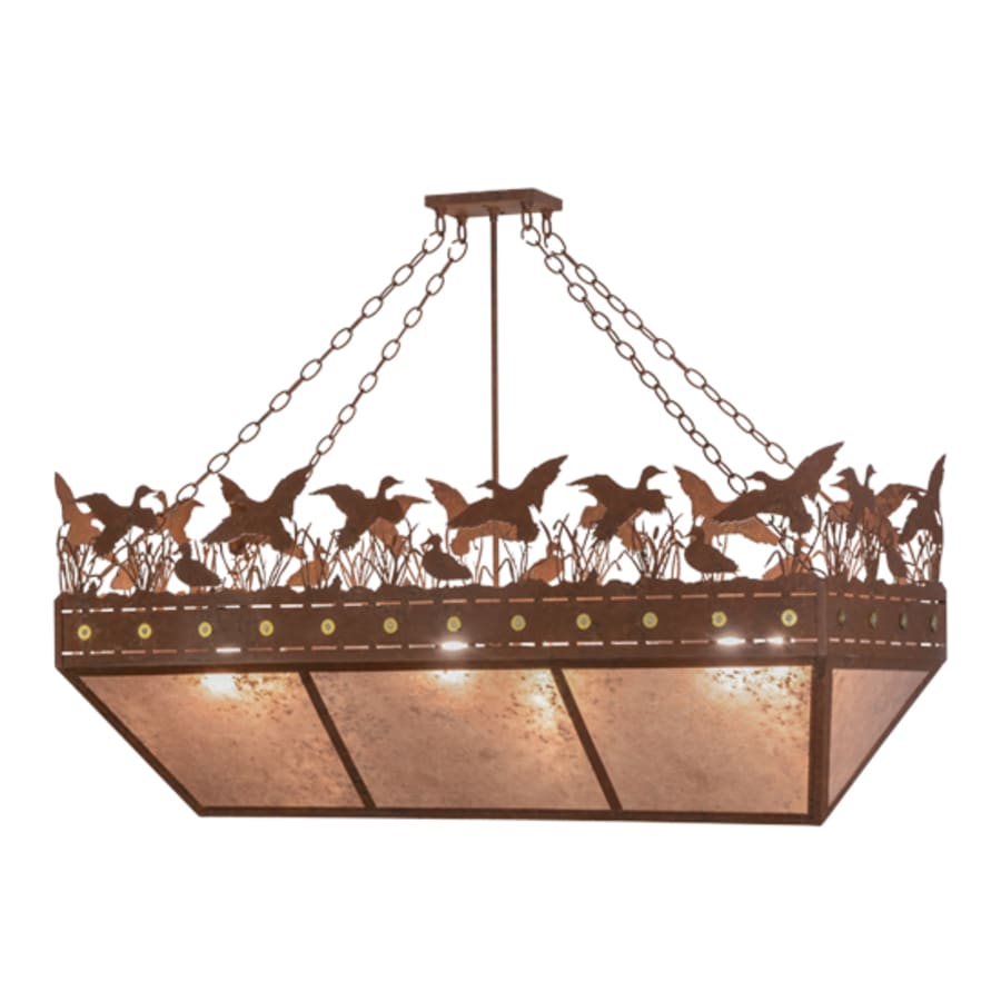 Meyda Tiffany Ducks in FLight 48" Wide Linear Pendant
