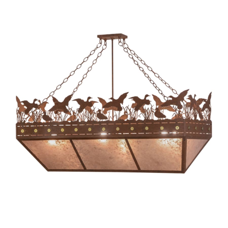 Meyda Tiffany Ducks in FLight 48" Wide Linear Pendant