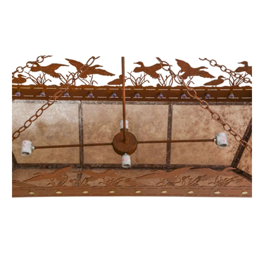 Meyda Tiffany Ducks in FLight 48" Wide Linear Pendant