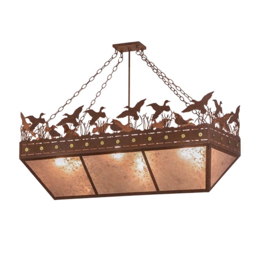 Meyda Tiffany Ducks in FLight 48" Wide Linear Pendant