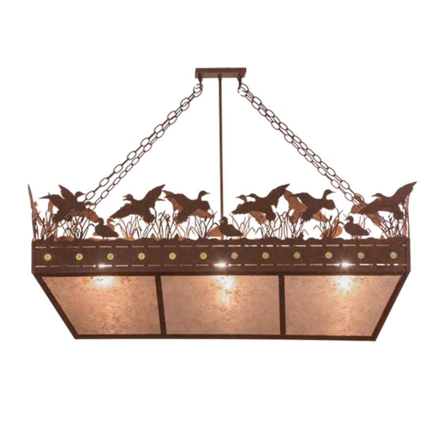 Meyda Tiffany Ducks in FLight 48" Wide Linear Pendant