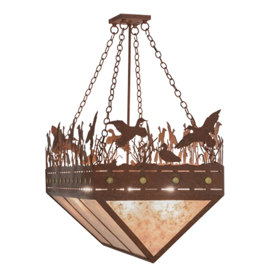 Meyda Tiffany Ducks in FLight 48" Wide Linear Pendant