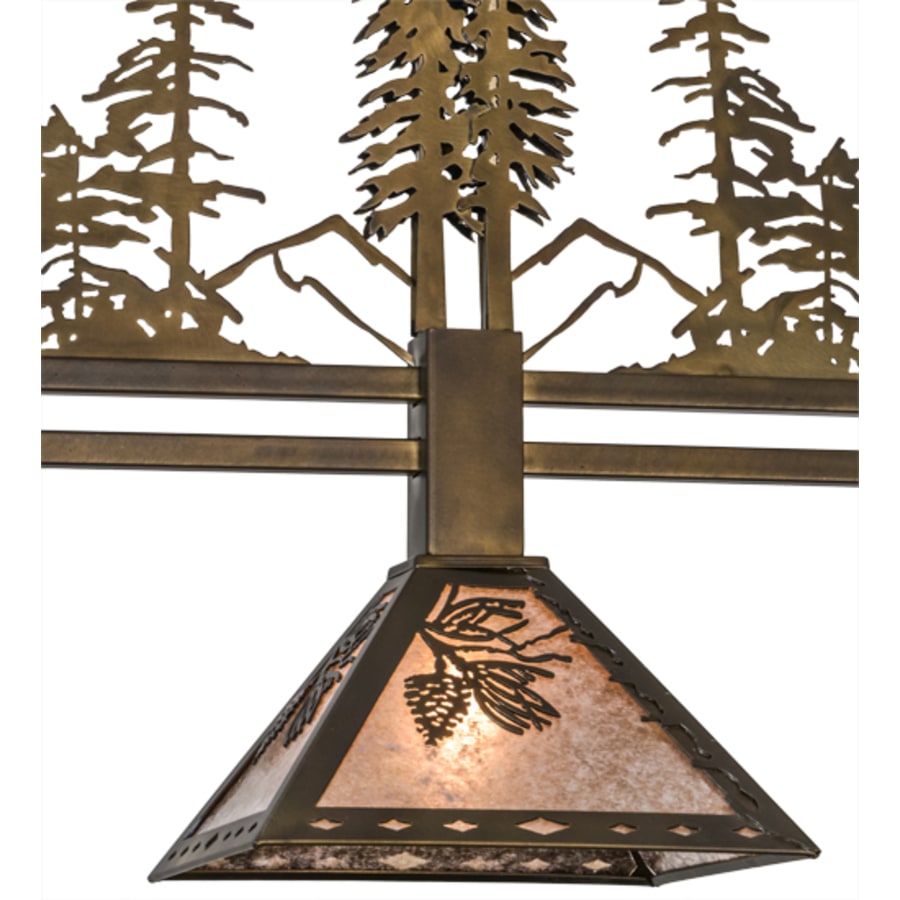 Meyda Tiffany Tall Pines 3 Light 45" Wide Linear Pendant