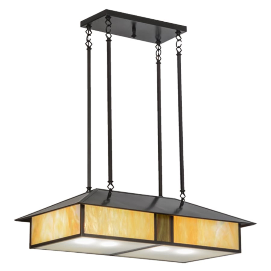Meyda Tiffany Mission 4 Light 36" Wide Linear Pendant