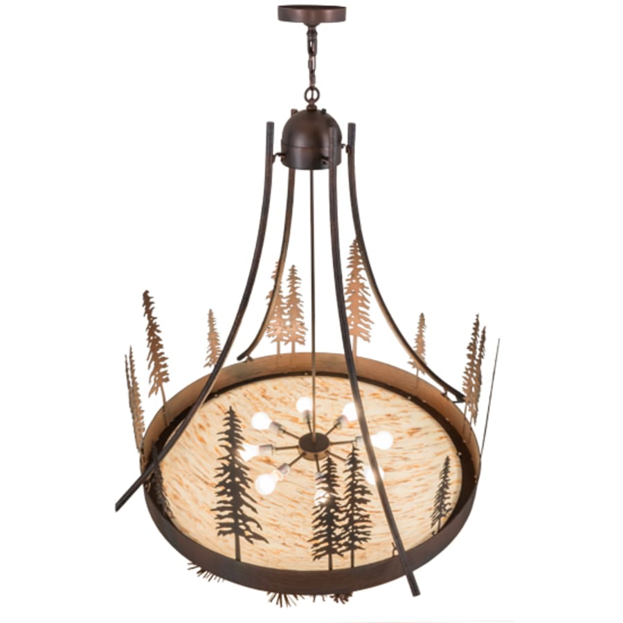 Meyda Tiffany Tall Pines 8 Light 50" Wide Pendant