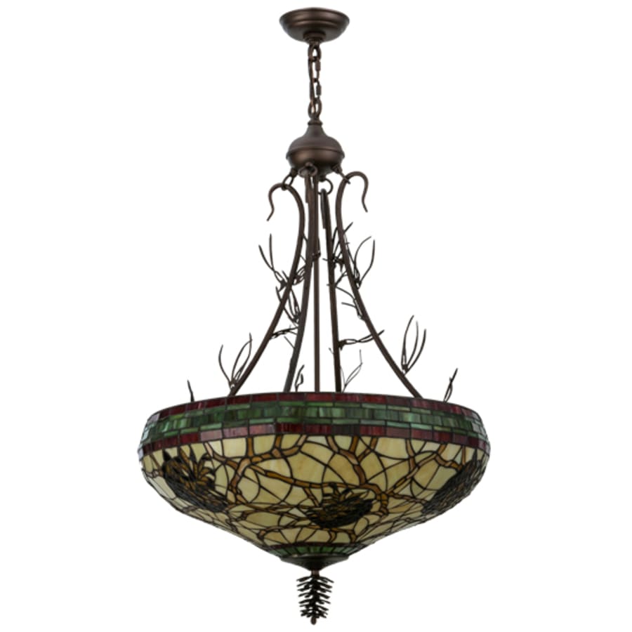 Meyda Tiffany Pinecone 4 Light 24" Wide Pendant