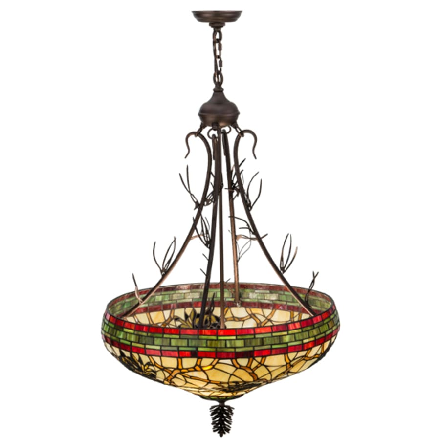 Meyda Tiffany Pinecone 4 Light 24" Wide Pendant