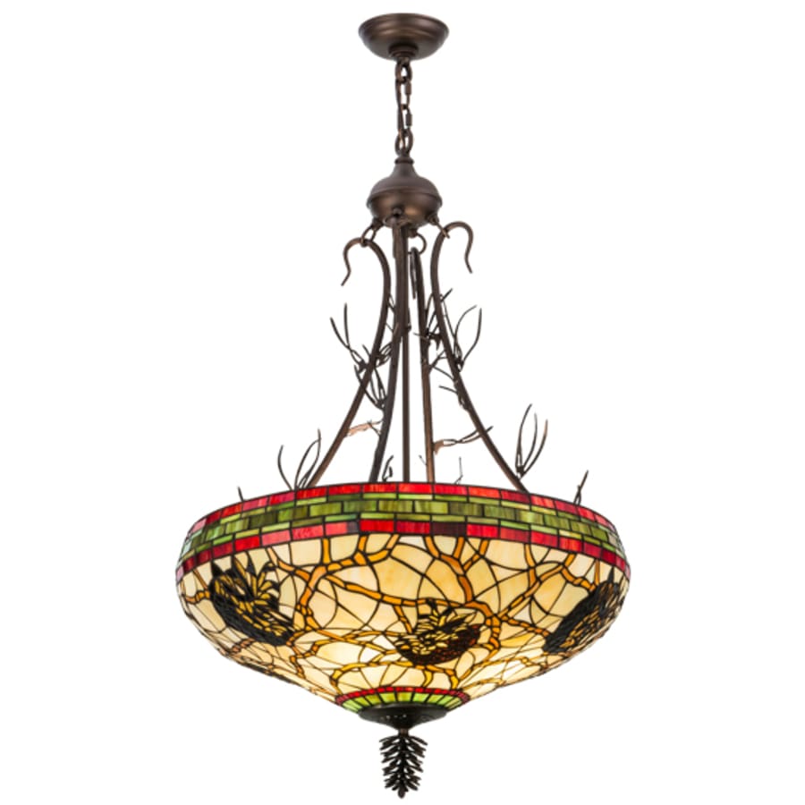 Meyda Tiffany Pinecone 4 Light 24" Wide Pendant