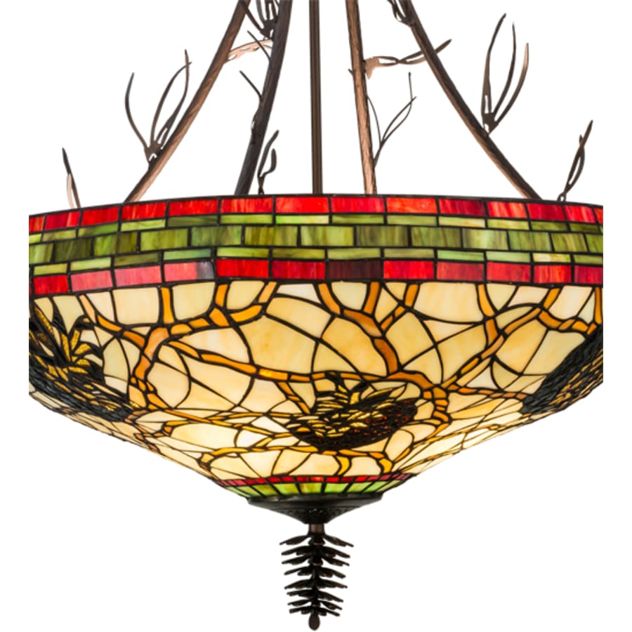 Meyda Tiffany Pinecone 4 Light 24" Wide Pendant