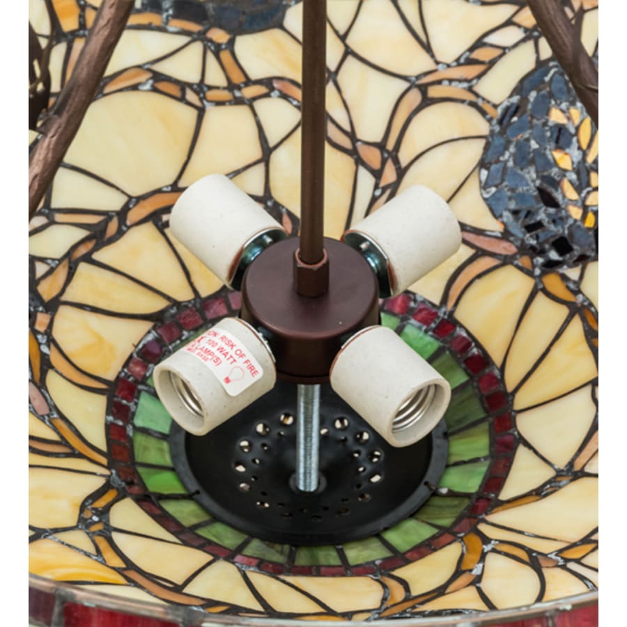 Meyda Tiffany Pinecone 4 Light 24" Wide Pendant