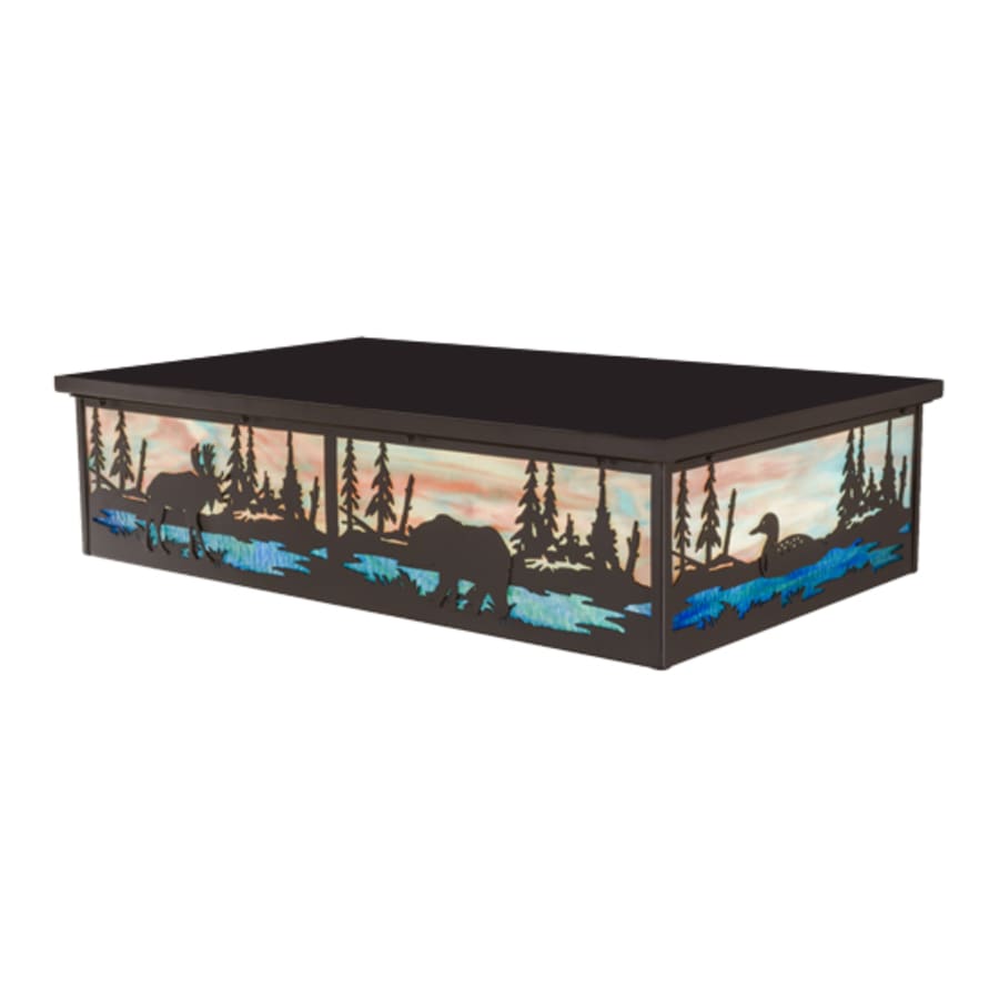 Meyda Tiffany Wildlife at Pine Lake 8 Light 36" Wide Flush Mount Ceiling Fixture