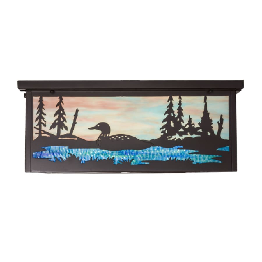 Meyda Tiffany Wildlife at Pine Lake 8 Light 36" Wide Flush Mount Ceiling Fixture