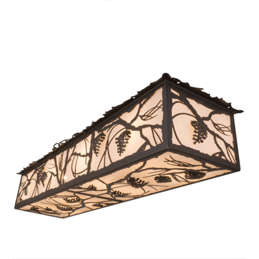 Meyda Tiffany Whispering Pines 8 Light 50" Wide Flush Mount Ceiling Fixture