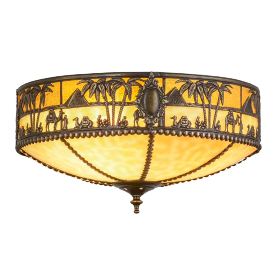 Meyda Tiffany Camel 3 Light 16" Wide Flush Mount Bowl Ceiling Fixture