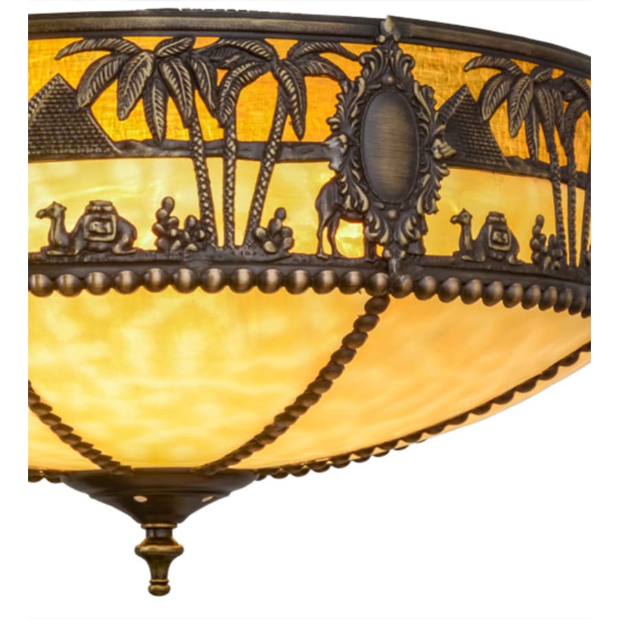 Meyda Tiffany Camel 3 Light 16" Wide Flush Mount Bowl Ceiling Fixture