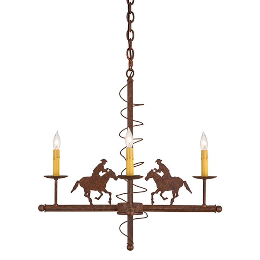 Meyda Tiffany Cowboy 4 Light 26" Wide Taper Candle Style Chandelier
