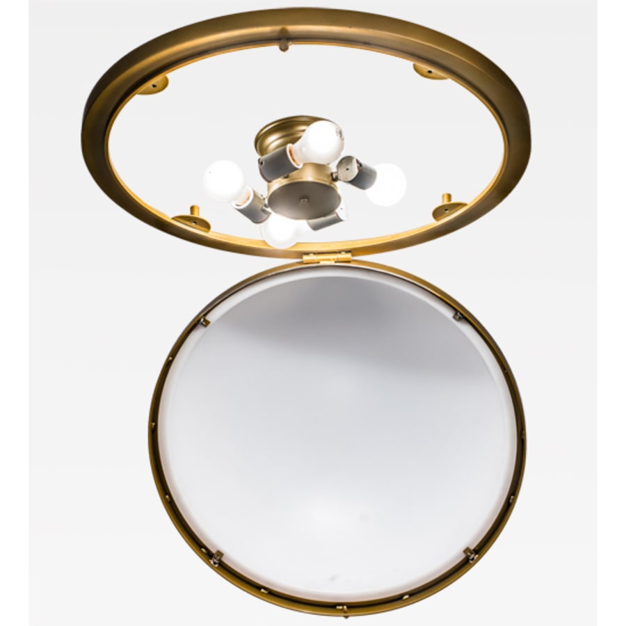 Meyda Tiffany Commerce 4 Light 25" Wide Flush Mount Bowl Ceiling Fixture