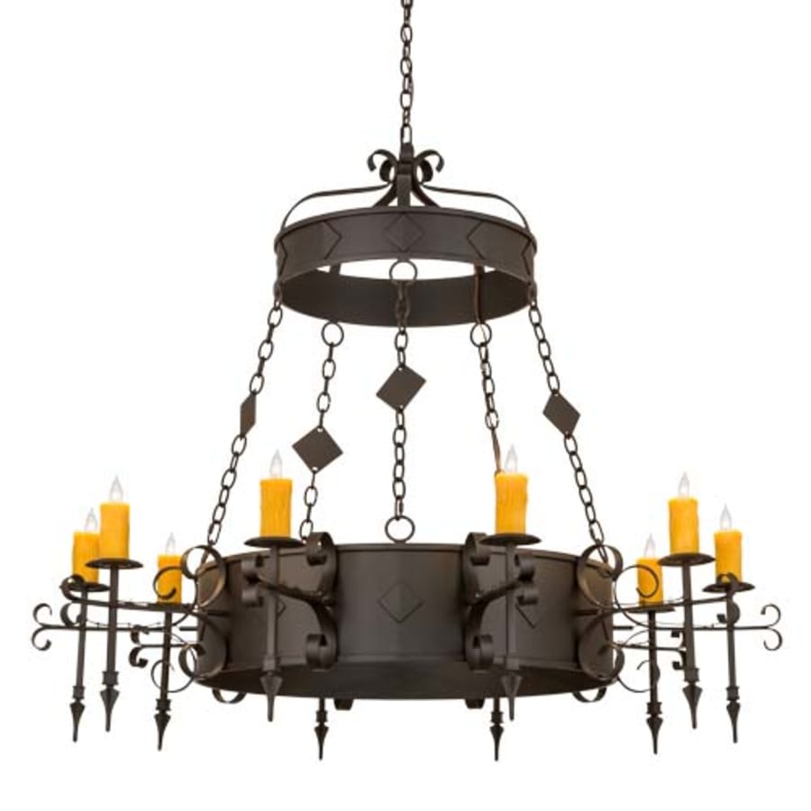 Meyda Tiffany Diamante 10 Light 54" Wide Taper Candle Style Chandelier
