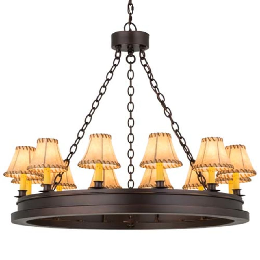 Meyda Tiffany Sullivan Ranch 12 Light 39" Wide Ring Chandelier