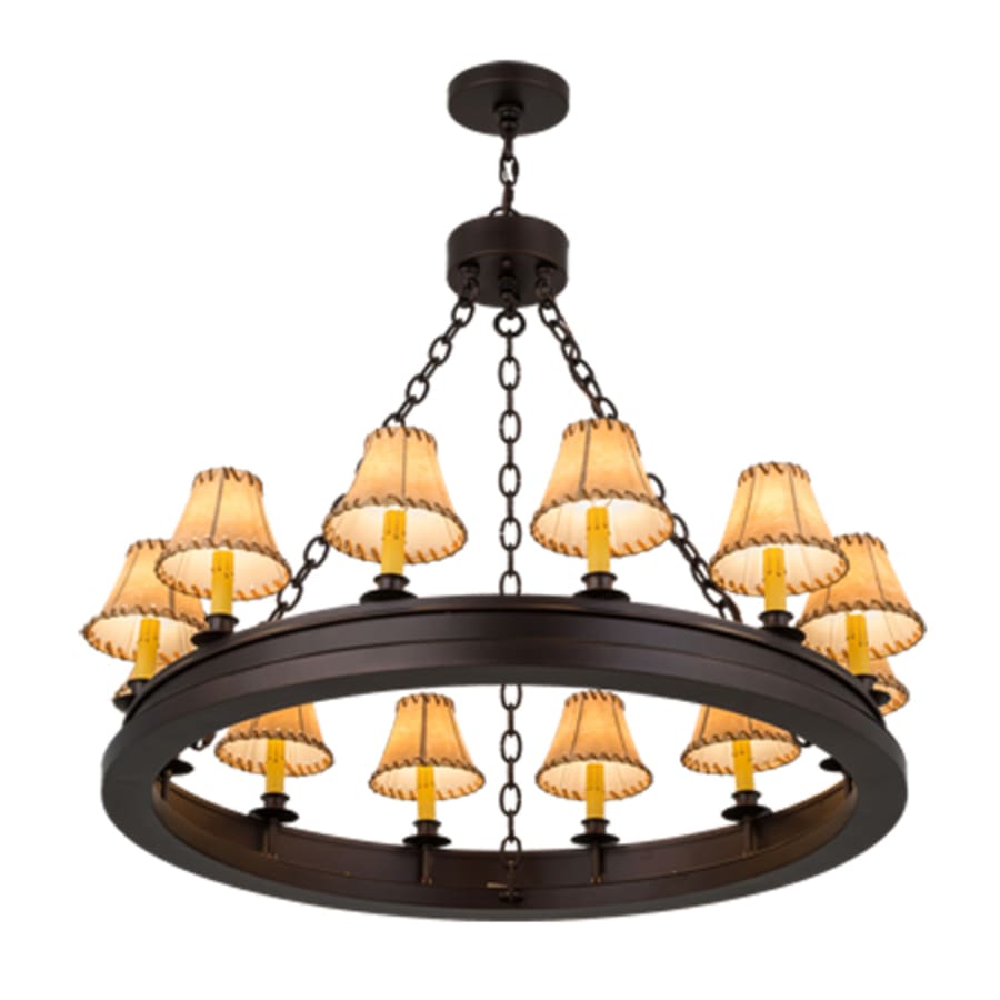 Meyda Tiffany Sullivan Ranch 12 Light 39" Wide Ring Chandelier