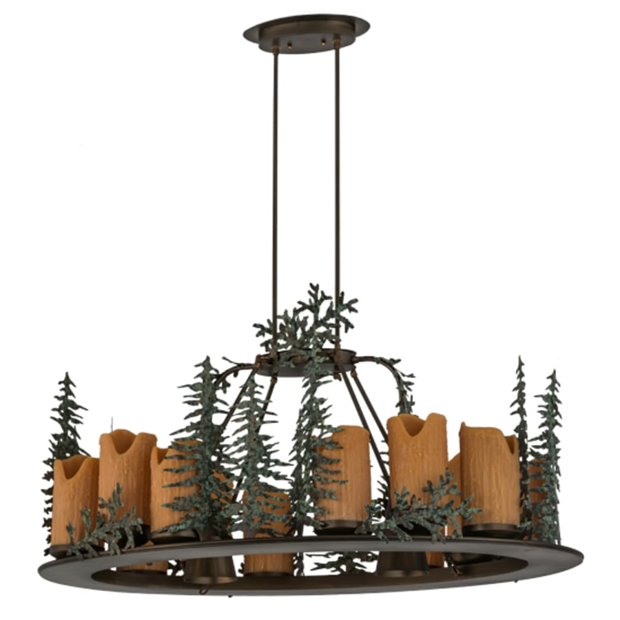 Meyda Tiffany Long Tall Pines 12 Light 27" Wide Ring Chandelier