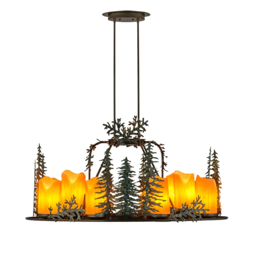 Meyda Tiffany Long Tall Pines 12 Light 27" Wide Ring Chandelier