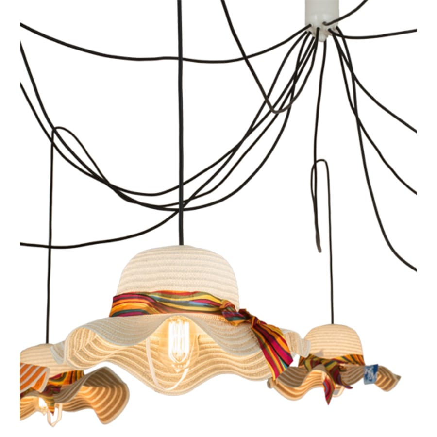 Meyda Tiffany Castiliolite Cappelli 12 Light Adjustable Width Abstract Multi Light Pendant