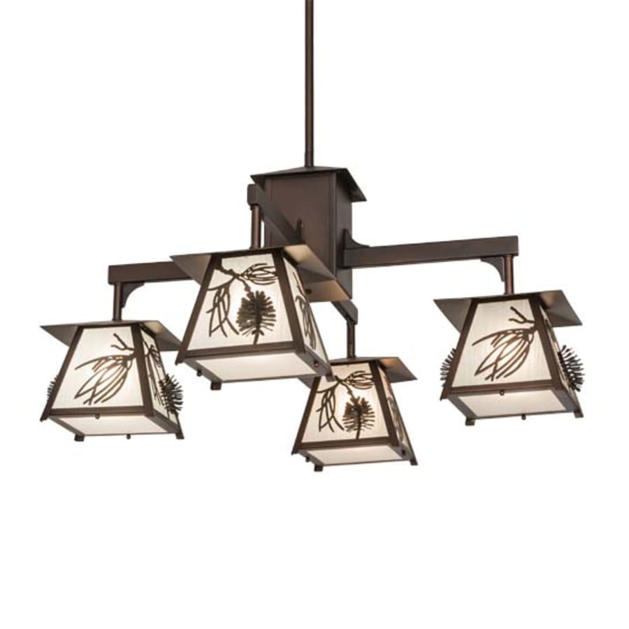 Meyda Tiffany Scotch Pine 4 Light 40" Wide Chandelier