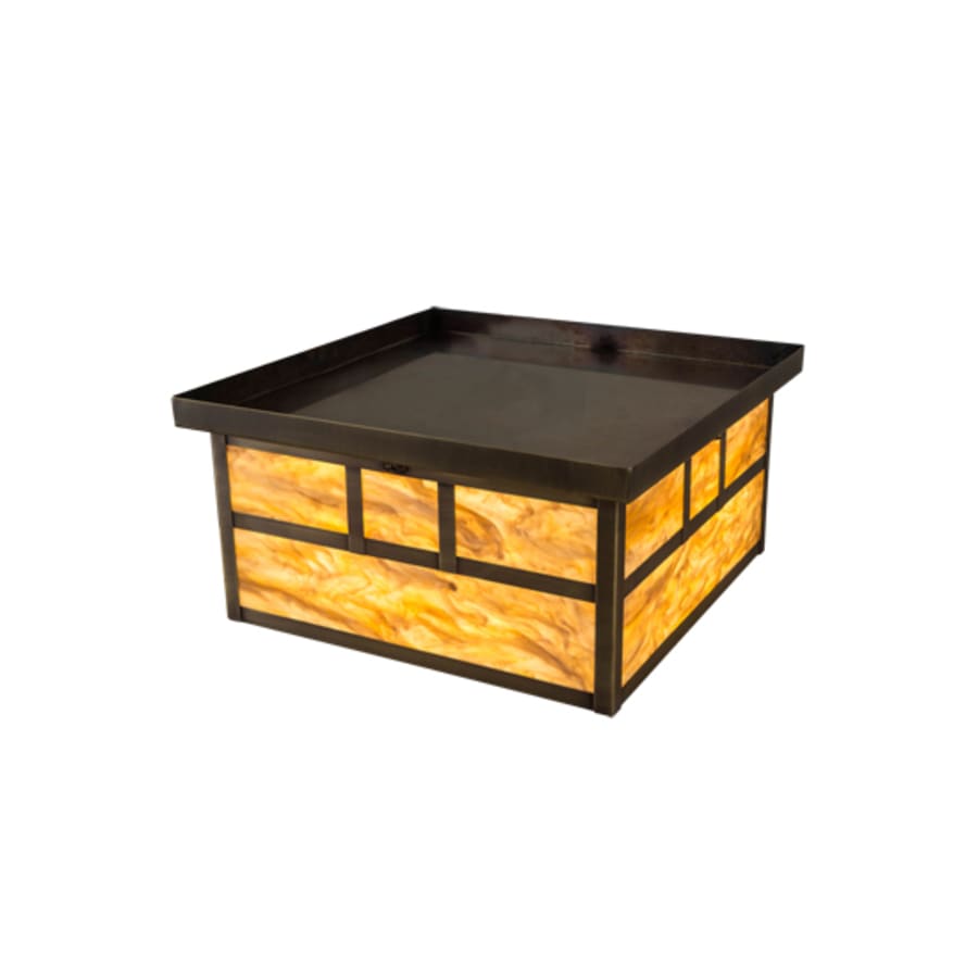 Meyda Tiffany Hyde Park Double Bar Mission 4 Light 29" Wide Flush Mount Square Ceiling Fixture
