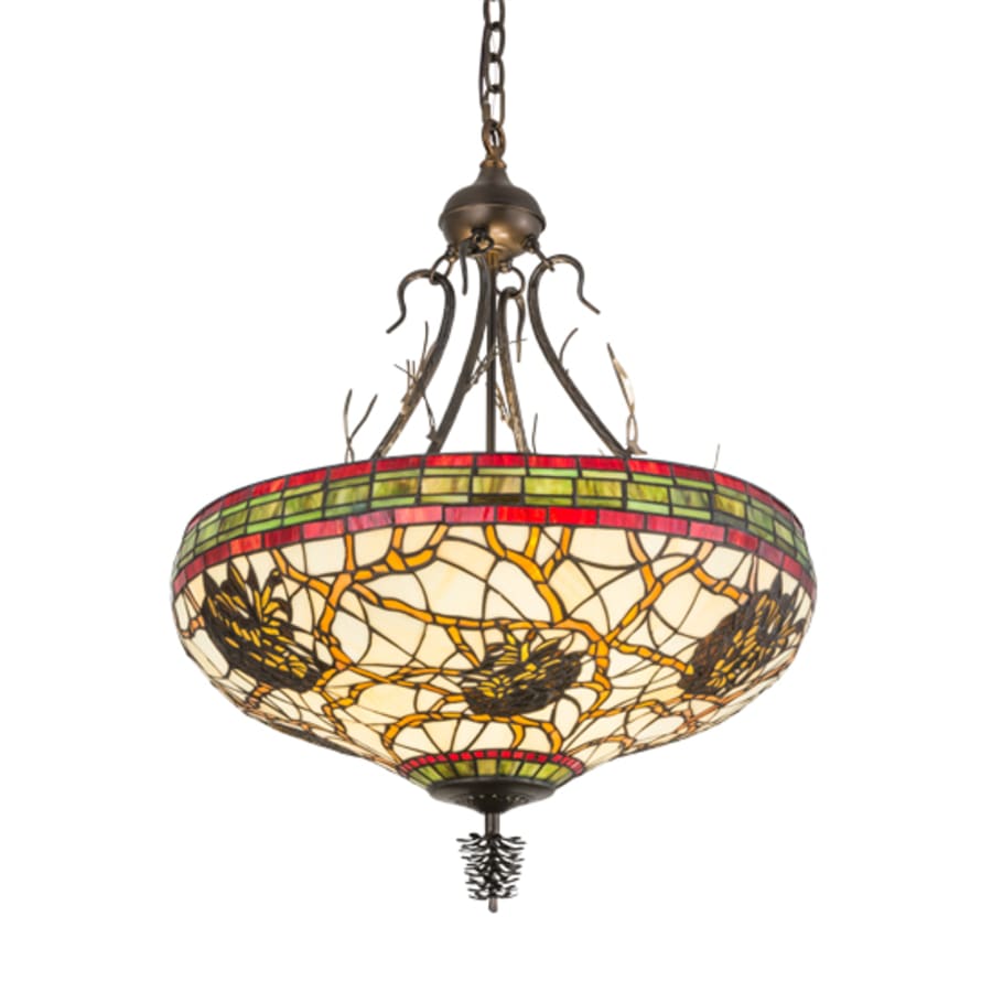 Meyda Tiffany Pinecone 4 Light 24" Wide Pendant