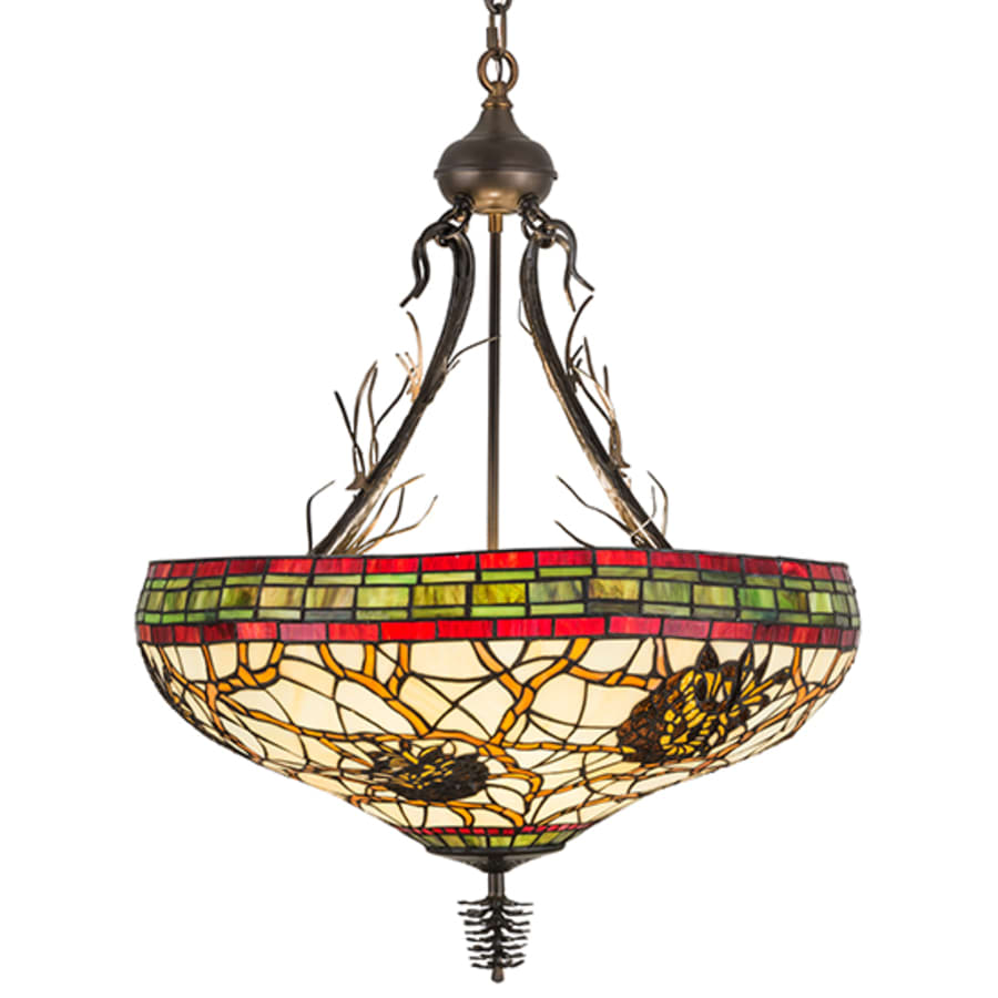 Meyda Tiffany Pinecone 4 Light 24" Wide Pendant