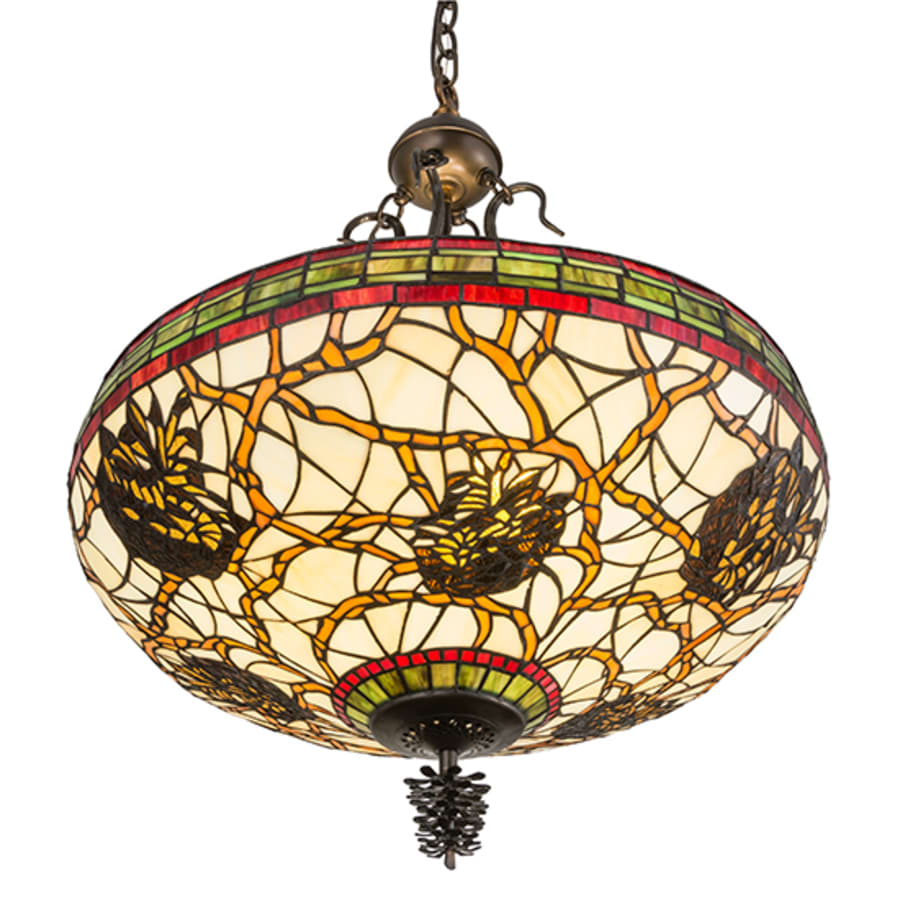 Meyda Tiffany Pinecone 4 Light 24" Wide Pendant