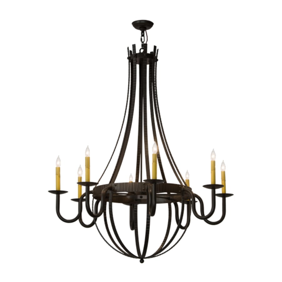 Meyda Tiffany Barrel Stave Metallo 8 Light 42" Wide Taper Candle Style Chandelier