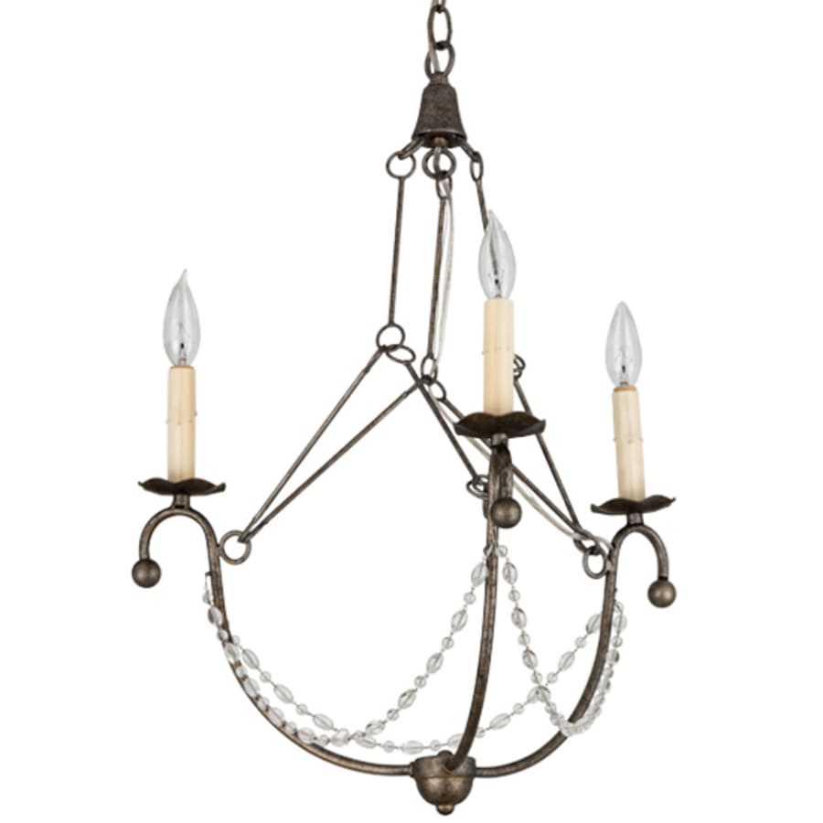 Meyda Tiffany Kaitlynn 3 Light 22" Wide Beaded Candle Style Chandelier