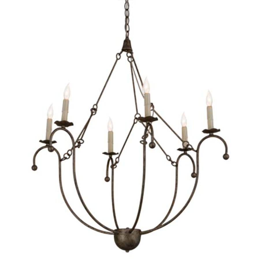 Meyda Tiffany Vienna 6 Light 32" Wide Taper Candle Style Chandelier