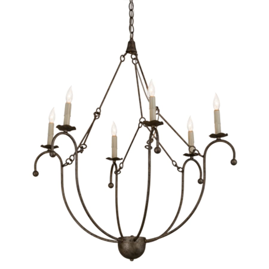 Meyda Tiffany Vienna 6 Light 32" Wide Taper Candle Style Chandelier