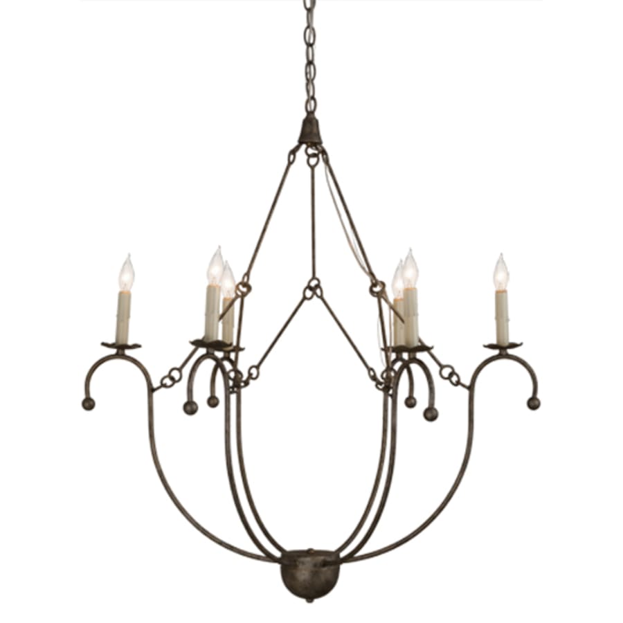 Meyda Tiffany Vienna 6 Light 32" Wide Taper Candle Style Chandelier