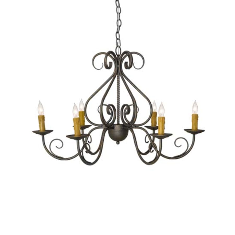 Meyda Tiffany Jenna 6 Light 36" Wide Taper Candle Style Chandelier