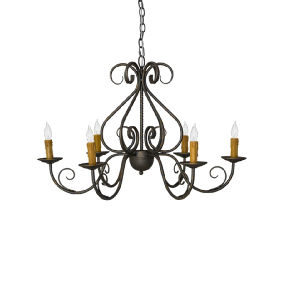 Meyda Tiffany Jenna 6 Light 36" Wide Taper Candle Style Chandelier