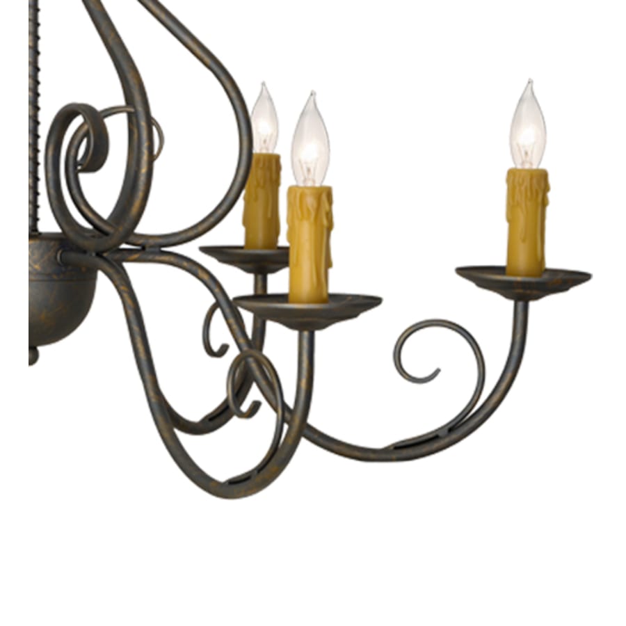 Meyda Tiffany Jenna 6 Light 36" Wide Taper Candle Style Chandelier