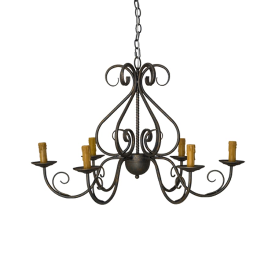 Meyda Tiffany Jenna 6 Light 36" Wide Taper Candle Style Chandelier
