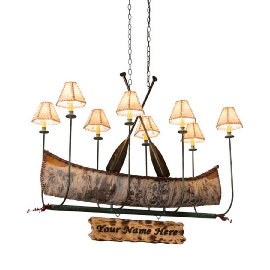 Meyda Tiffany Personalized Canoe 8 Light 51" Wide Linear Chandelier