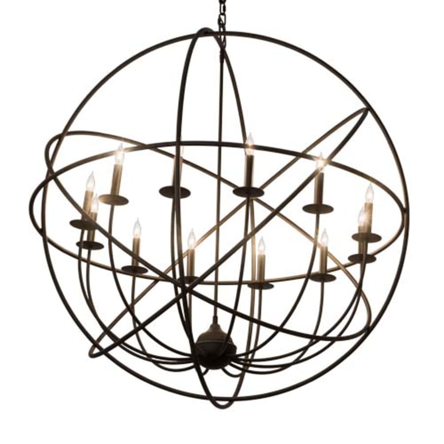 Meyda Tiffany Atom Enerjisi 12 Light 42" Wide Taper Candle Globe Chandelier