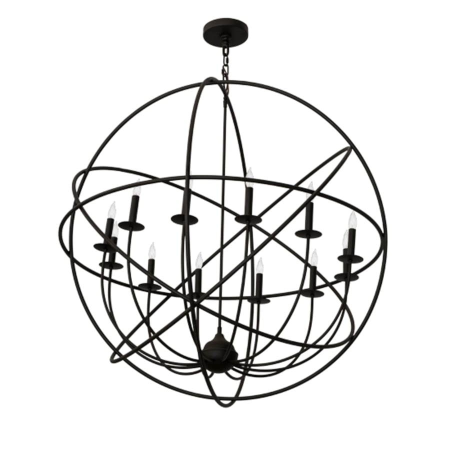Meyda Tiffany Atom Enerjisi 12 Light 42" Wide Taper Candle Globe Chandelier