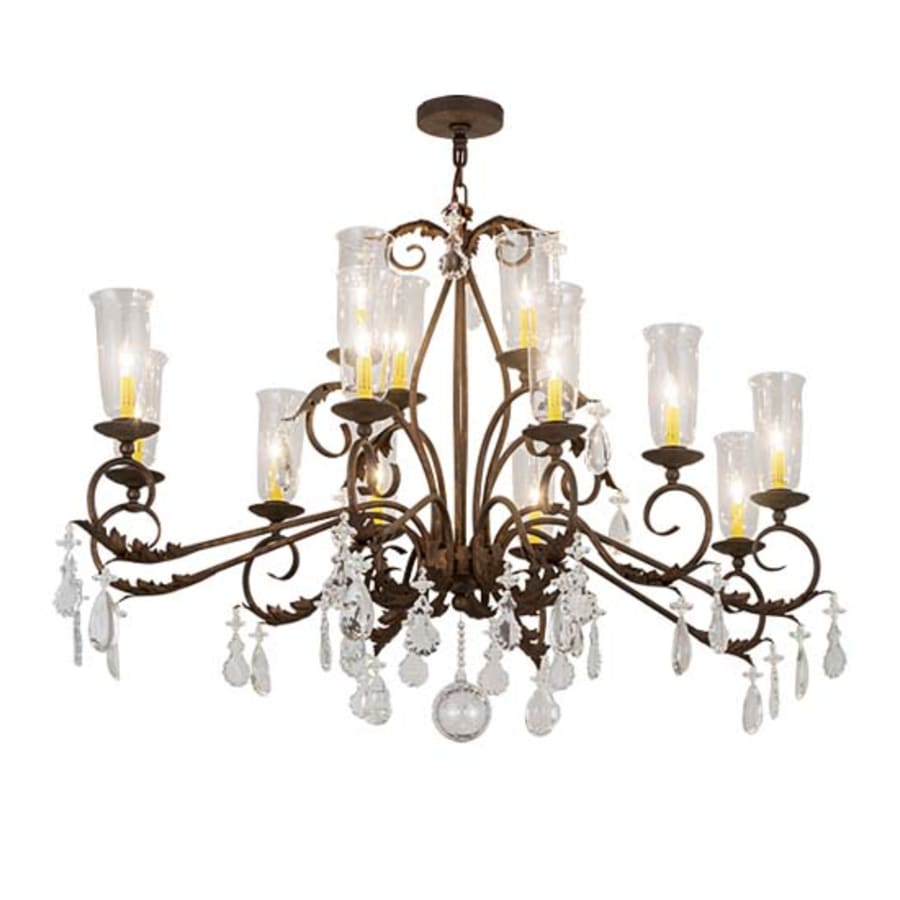 Meyda Tiffany Long Windsor 14 Light 38" Wide Crystal Chandelier
