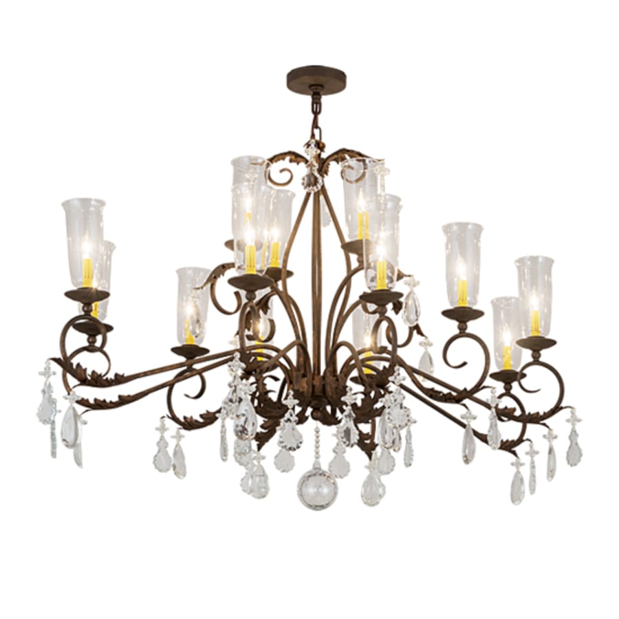 Meyda Tiffany Long Windsor 14 Light 38" Wide Crystal Chandelier