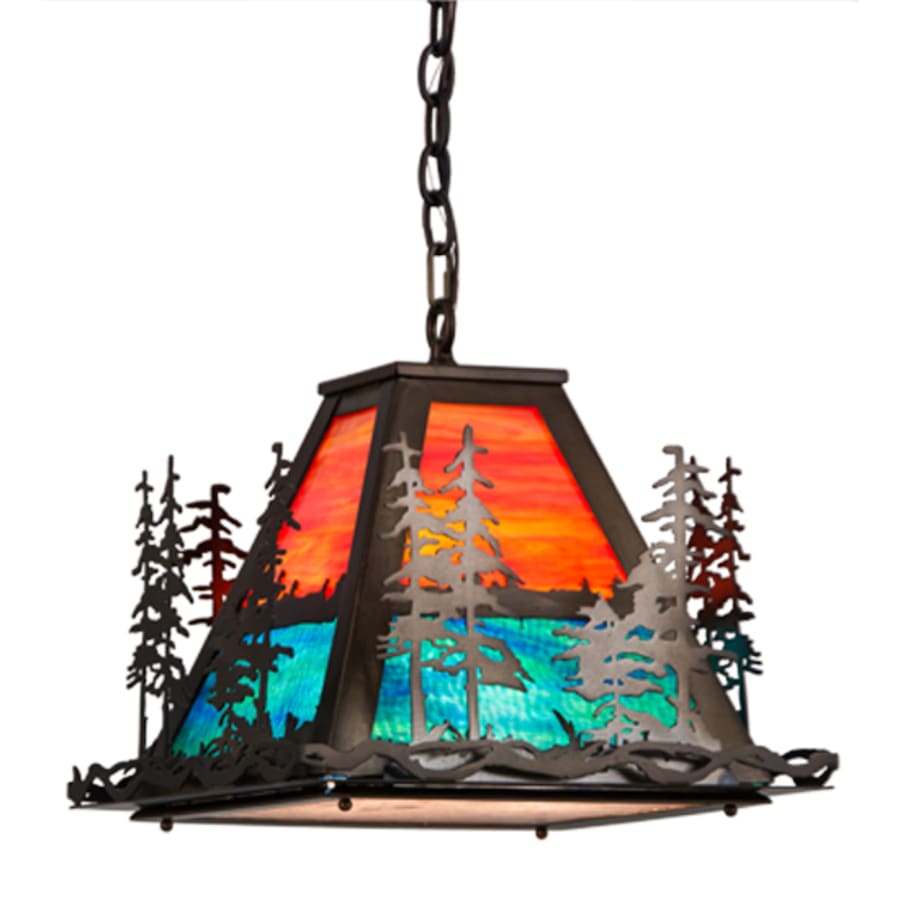 Meyda Tiffany Tall Pines 3 Light 22" Wide Pendant